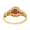 Bague 57 Bague rubis et diamants en or jaune et or blanc 18 carats 58 Facettes 2682322CD