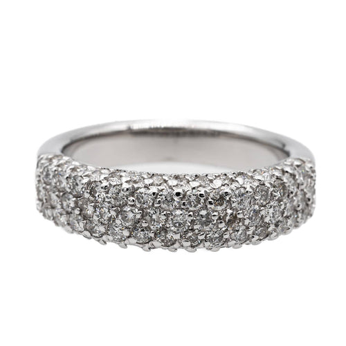 Bague 53 Bague pavée en or blanc 18 carats et diamants 58 Facettes 2686307CN