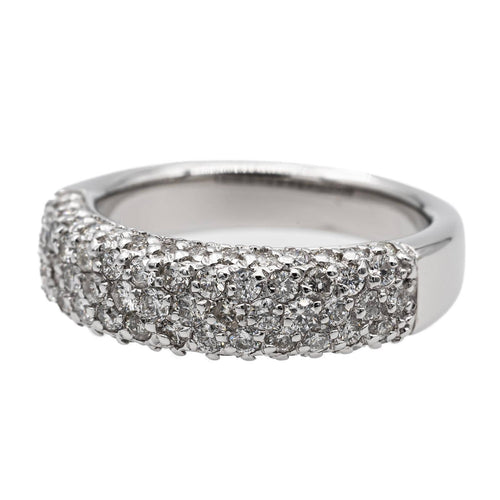 Bague 53 Bague pavée en or blanc 18 carats et diamants 58 Facettes 2686307CN