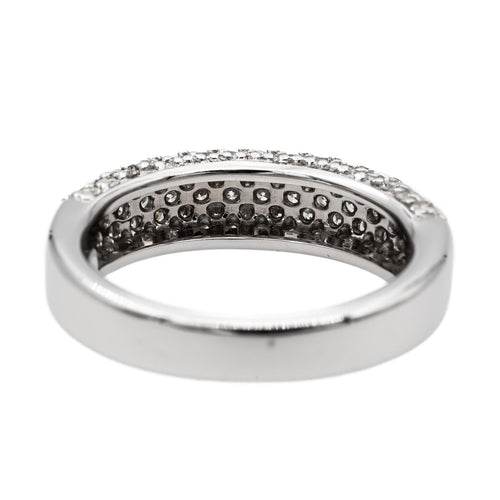 Bague 53 Bague pavée en or blanc 18 carats et diamants 58 Facettes 2686307CN