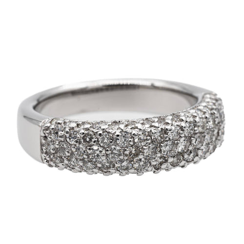 Bague 53 Bague pavée en or blanc 18 carats et diamants 58 Facettes 2686307CN