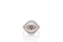 Bague 54 Bague en platine avec diamant 1,41 ct et entourage de diamants 58 Facettes 26866-27081