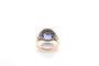 Bague 53 Bague saphir de Ceylan 5,65 ct et diamants en or 18k et platine 58 Facettes 26870-26640
