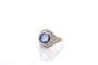 Bague 53 Bague saphir de Ceylan 5,65 ct et diamants en or 18k et platine 58 Facettes 26870-26640
