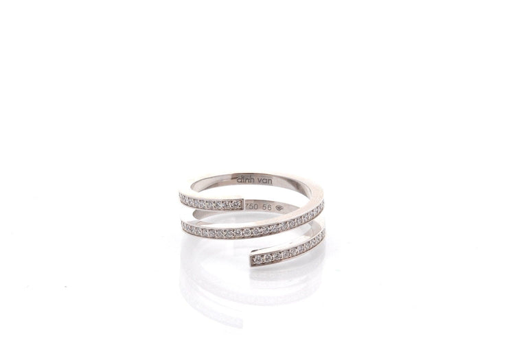Bague 56 Dinh Van Spirale - Bague en or 18k et diamants 58 Facettes 26915dv