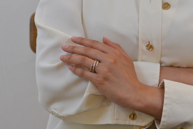 Bague 56 Dinh Van Spirale - Bague en or 18k et diamants 58 Facettes 26915dv