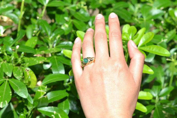 Bague 54 Van Cleef & Arpels - Bague en or 18k et chrysoprase 58 Facettes 26966dv
