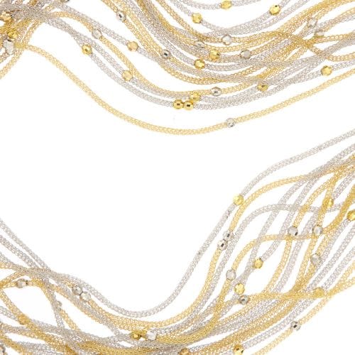 Collier Collier multifils en or jaune et or blanc 18 carats 58 Facettes 26987