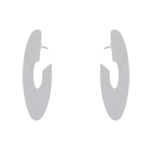 Boucles d'oreilles Boucles d’oreilles créoles en or blanc 18 carats 58 Facettes 2699668CN