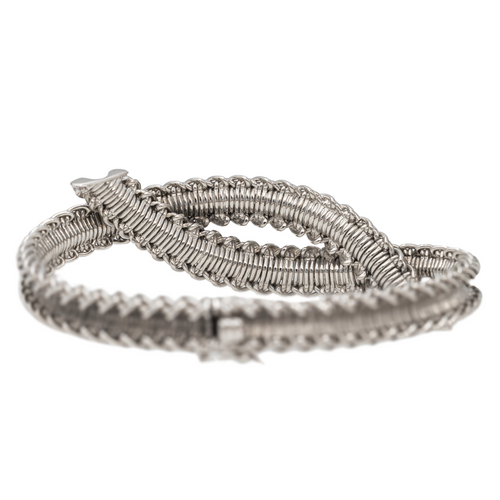 Bracelet Bracelet en or blanc 18 carats avec diamants et émeraudes 58 Facettes 2699806CN