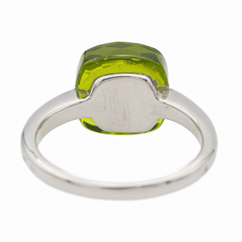 Bague 53.5 Bague en or blanc 18 carats sertie d’un péridot 58 Facettes 2700727CD