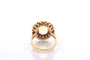 Bague 53 Bague en or jaune 18k avec orthose et diamants 58 Facettes 27033