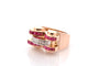 Bague 54.5 Bague vintage années 1940 en or 18k, rubis synthétiques et diamants 58 Facettes 27059