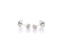 Boucles d'oreilles Puces d’oreilles en or blanc 18k et diamants 58 Facettes 27134-27135
