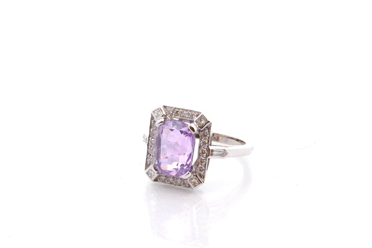 Bague 53 Bague Art déco en platine au saphir violet et diamants 58 Facettes 27137-27182