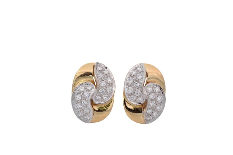 Boucles d'oreilles Pomellato - Boucles d'oreilles en or jaune 18k et diamants 58 Facettes 27147