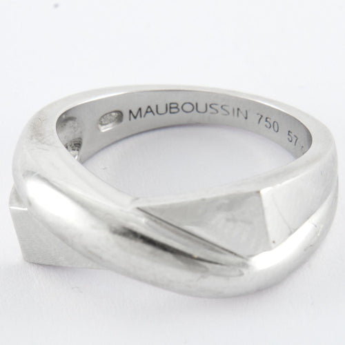 Bague 57 MAUBOUSSIN  Encore et Encore - Bague or blanc 58 Facettes DV0007-3