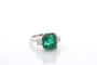 Bague 53 Bague émeraude 5,84 ct et diamants en platine 58 Facettes 27217-27357-27248-27249