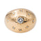 Bague 47.5 Bague bombée en or jaune 18 carats sertie de diamants 58 Facettes 2722622CN