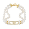 Bracelet Bracelet en or jaune 18 carats avec diamants et perles de culture 58 Facettes 2728212CN