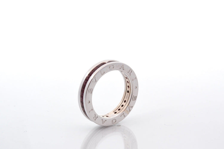 Bague 55 Bulgari B.Zero1 - Bague en or blanc 18k et topazes roses 58 Facettes 27314