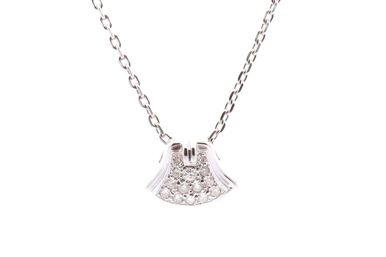 Collier Collier pendentif en or blanc 18k et diamants 58 Facettes 27319
