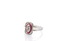Bague 56 Bague Art déco en or 18k et platine avec diamants et rubis 58 Facettes 27355