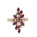 Bague 56 Bague Navette Rubis Diamants 58 Facettes DV0178-11