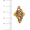 Bague 57 Sforza - Bague en or jaune 18 carats avec rubis et diamants 58 Facettes 27366