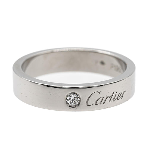 Bague 51 Cartier Bague Alliance Le C Platine Diamant 58 Facettes 2737243CN