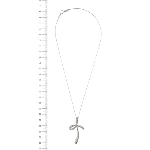 Collier Collier avec croix en or blanc 18 ct et diamants 58 Facettes 27373
