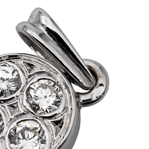 Pendentif Pendentif en or blanc 18 carats serti de diamants 58 Facettes 2747973CN