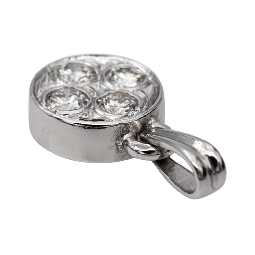 Pendentif Pendentif en or blanc 18 carats serti de diamants 58 Facettes 2747973CN