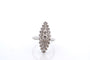 Bague 55 Bague marquise vintage en or blanc 18k et diamants 58 Facettes 27531