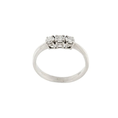 Bague Bague trilogy en or blanc 18 ct avec diamants 0,36 ct 58 Facettes 27536