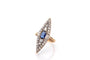 Bague 49 Bague marquise ancienne en or 18k, saphir et diamants 58 Facettes 27625
