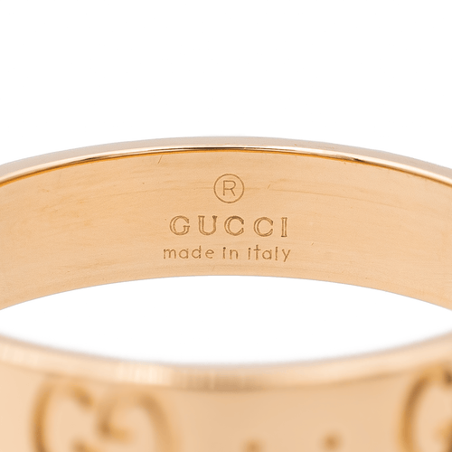 Bague 53 Gucci Fine Icon - Bague en or rose 18 carats 58 Facettes 2764396CN