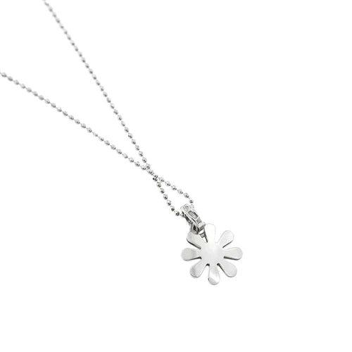 Collier Collier chaîne avec pendentif marguerite en or blanc 18 carats 58 Facettes 27669