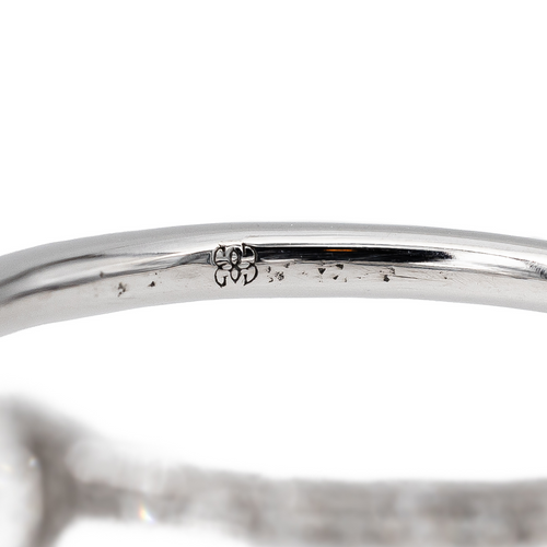 Bague 49 Didier Guérin - Bague solitaire en or blanc avec diamants 58 Facettes 2773202CN