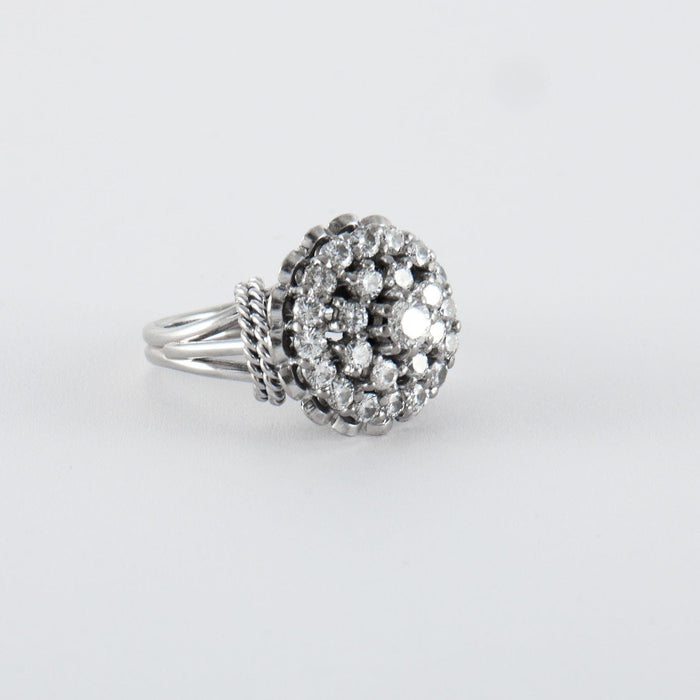 Bague 50 Bague Or Gris et Diamants 58 Facettes DV0241-2