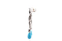 Boucles d'oreilles Boucles d’oreilles en or 18k avec onyx, diamants et turquoises 58 Facettes 27762dv