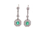 Boucles d'oreilles Boucles d’oreilles Art déco en platine, émeraudes et diamants 58 Facettes 27776dv