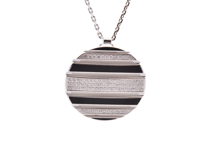 Collier Chaumet Class One - Collier pendentif en or 18k, diamants et émail 58 Facettes 27828