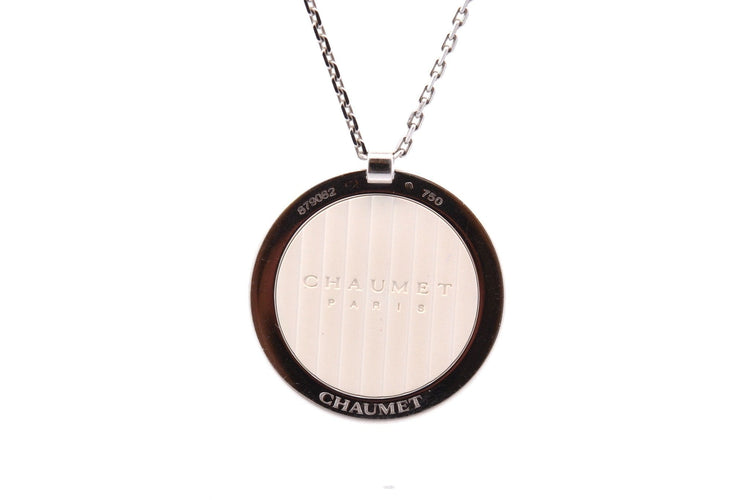 Collier Chaumet Class One - Collier pendentif en or 18k, diamants et émail 58 Facettes 27828