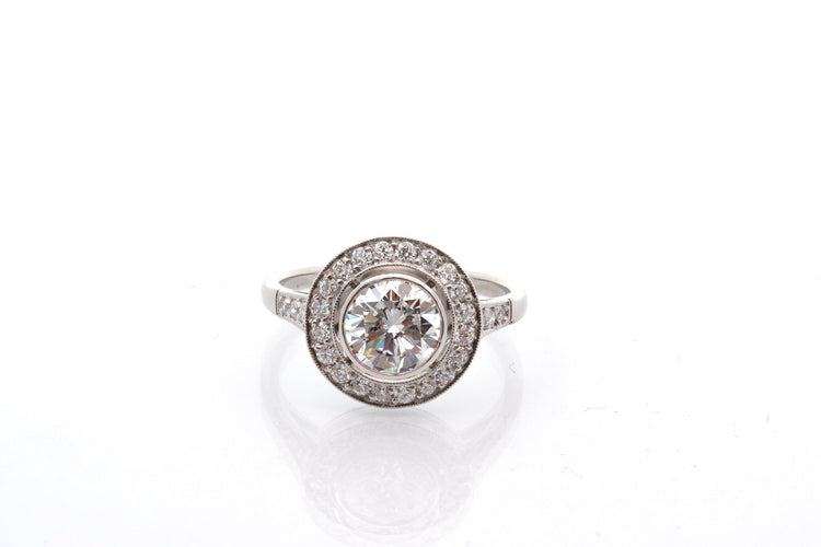 1.20ct F/SI1 diamond ring in platinum 