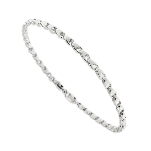 Bracelet Bracelet unisexe en or blanc 18 ct, 21,3 cm 58 Facettes 27884