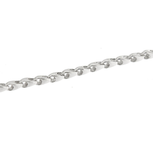 Bracelet Bracelet unisexe en or blanc 18 ct, 21,3 cm 58 Facettes 27884