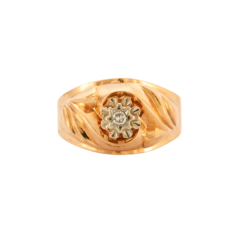Bague 56 Bague or jaune et diamant 58 Facettes DV0378-3