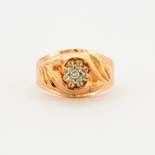 Bague 56 Bague or jaune et diamant 58 Facettes DV0378-3