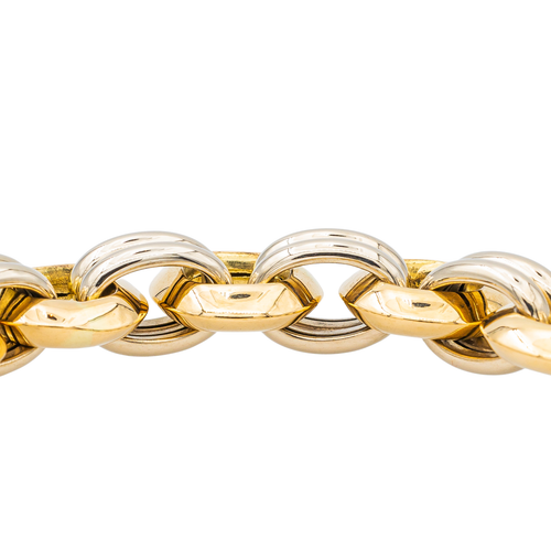 Bracelet Caplain Saint André - Bracelet en or jaune et blanc avec saphir 58 Facettes 2807571CN